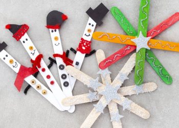 Faça sua própria estrela de natal com palitos de picolé