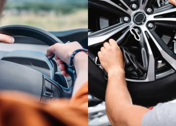 O sinal no volante que indica que seus pneus estão sendo gastos à toa