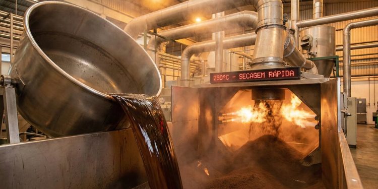 Milhares de litros de café e um spray a 250°C que vira pó em segundos: é assim que a indústria cria o café solúvel do seu dia a dia