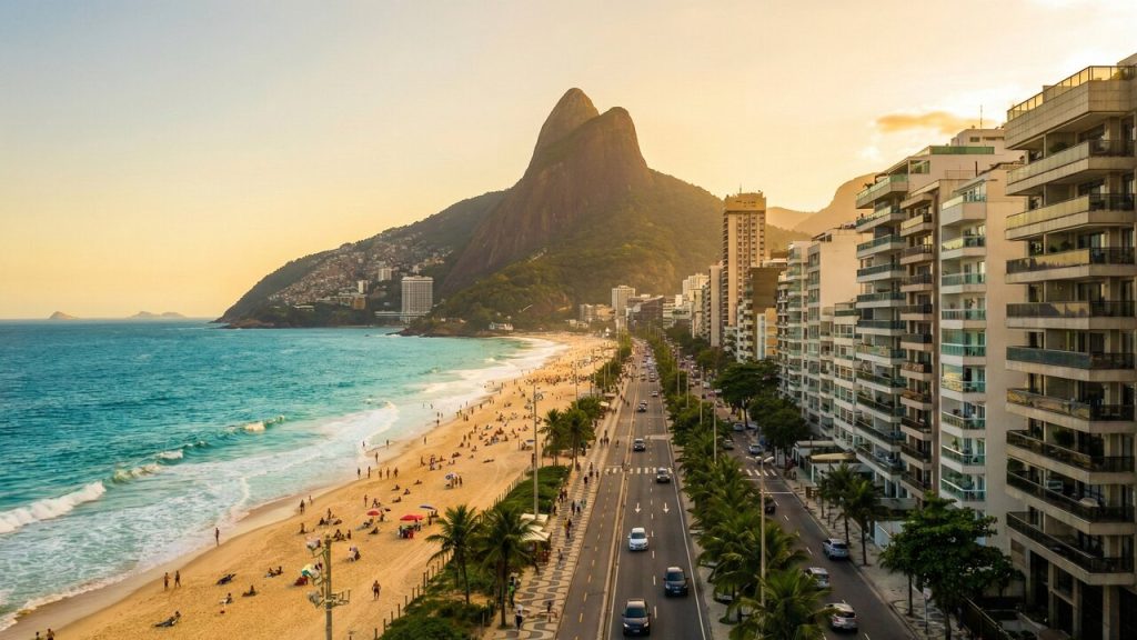 Avenida carioca se torna a orla mais cobiçada do Brasil; com 1,3 km, ela é o endereço de luxo do Leblon com vista para o Morro Dois Irmãos