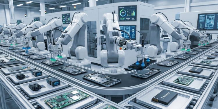 Milhares de microcomponentes e robôs de precisão cirúrgica: é assim que a engenharia monta em segundos o smartphone que está na sua mão