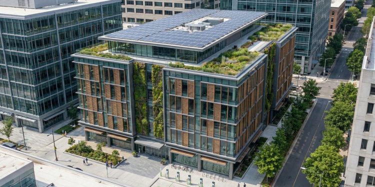 Milhares de litros de água de reuso e toneladas de aço reciclado: é assim que a engenharia verde ergue prédios que geram sua própria energia