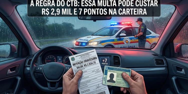 A regra do CTB: essa multa pode custar R$ 2,9 mil e 7 pontos na carteira