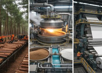 São necessárias toneladas de madeira cozidas a 170 °C e milhões de litros de água: entenda o processo industrial gigante e o custo real por trás de cada folha de papel que chega até você