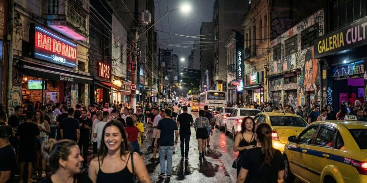 Rua paulistana ganha fama por sua dupla identidade; de um lado o luxo dos Jardins, do outro a efervescência cultural do Baixo Augusta