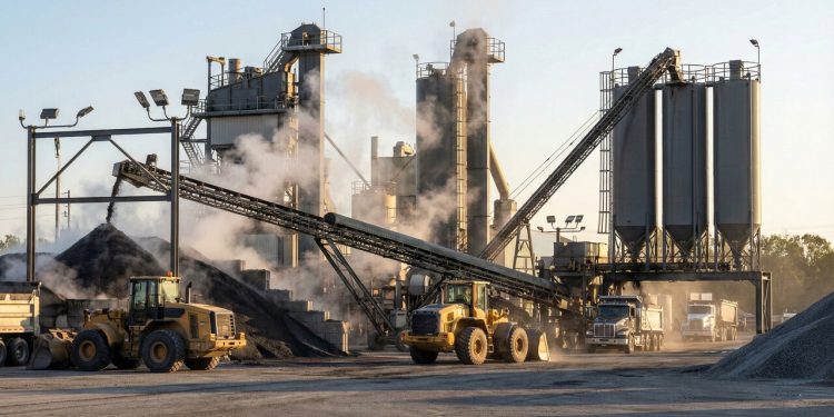 Uma mistura aquecida a 160°C e toneladas de agregados e piche: é assim que a engenharia transforma rocha e petróleo no asfalto que cobre o Brasil