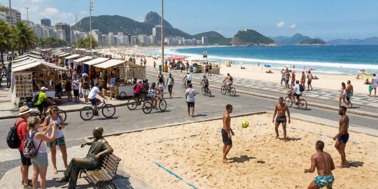 Com 4 km de orla e o famoso calçadão de pedras portuguesas, a avenida é o endereço da praia mais famosa do mundo e um ícone do Brasil