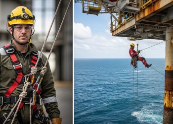 Poucos sabem, mas o especialista em acesso por cordas é um dos cargos mais bem pagos do offshore