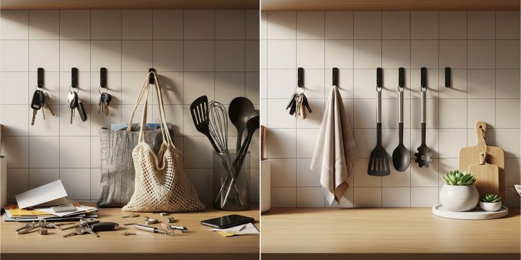 Organizar a casa gastando pouco é possível com ganchos adesivos certos