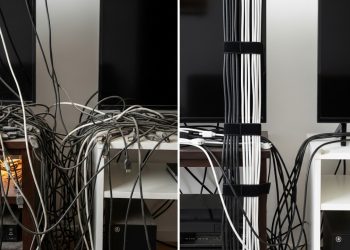 O organizador de cabos barato que protege eletrônicos e elimina o caos dos fios