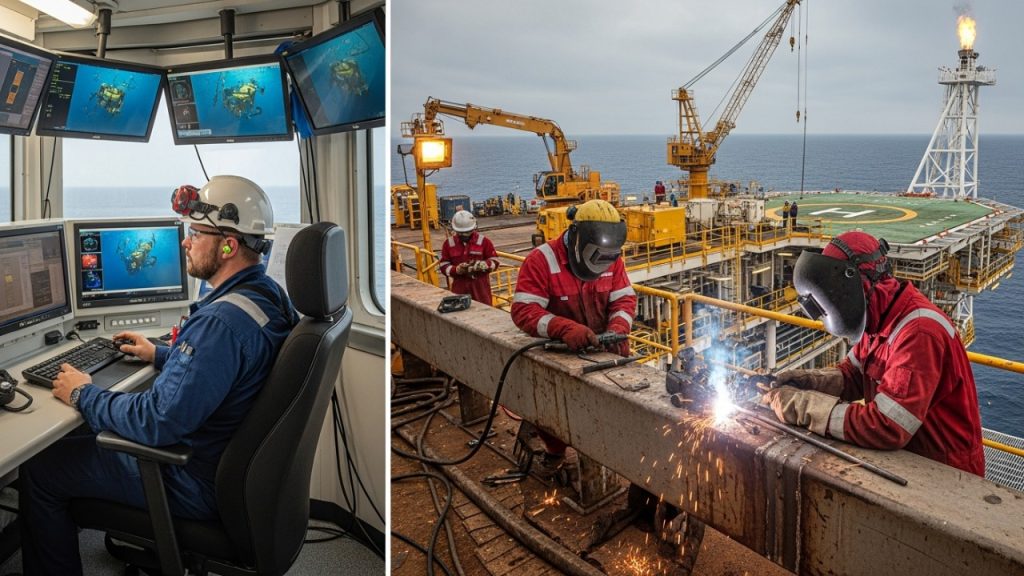 Trabalho em plataformas que une altos ganhos, aprendizado técnico e benefícios robustos para profissionais