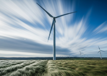 Funcionamento de turbinas eólicas que geram energia para milhares de residências