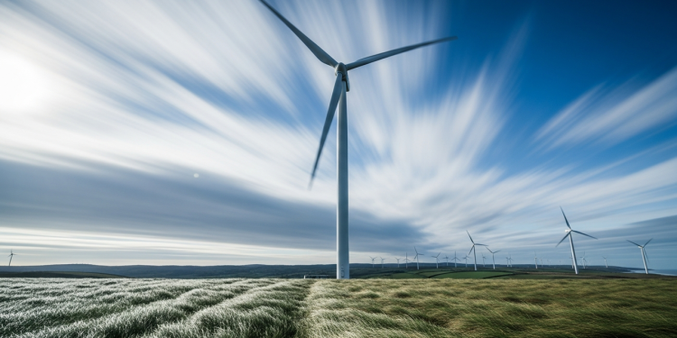Funcionamento de turbinas eólicas que geram energia para milhares de residências