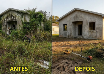 Esses 2 homens reformaram uma casa abandonada com limpeza bruta e pintura boa, dando uma segunda vida ao imóvel