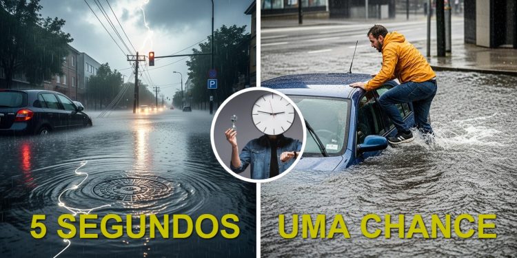 E se uma única decisão rápida decidisse se você vive ou morre? O guia de 5 segundos para sobreviver a alagamentos na rua