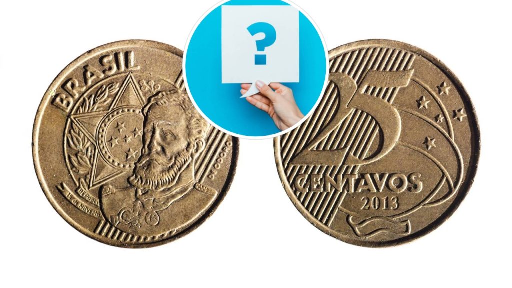 Moeda de 25 centavos está sendo vendida por até 2 mil reais para colecionadores