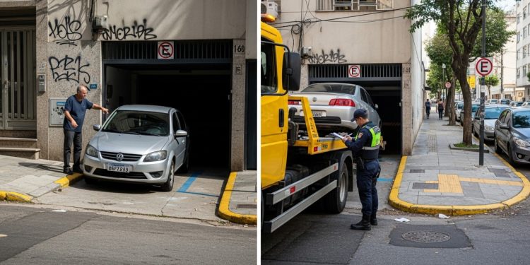 O erro ao estacionar que bloqueia a garagem, gera multa e pode levar seu carro direto para o guincho
