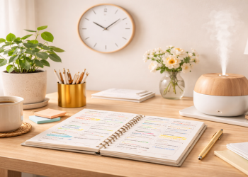Pouca coisa, muito controle! Uma rotina organizada começa com esses três hábitos simples