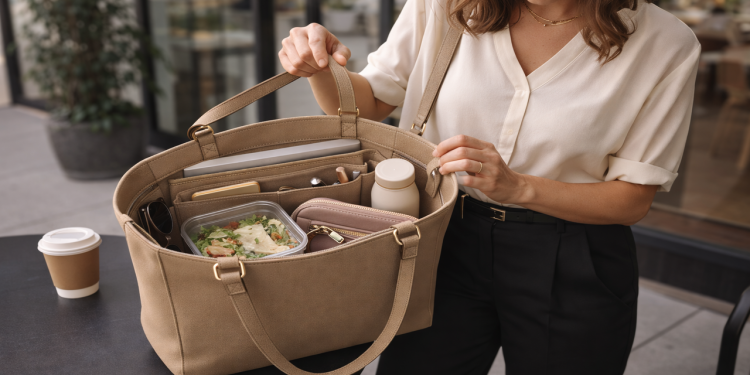 Essas bolsas femininas baratas levam notebook e marmita sem perder a elegância
