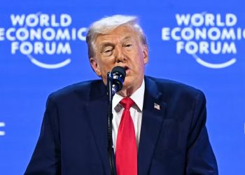 Imagem: Presidente dos EUA, Donald Trump, no Fórum Econômico Mundial em Davos/ Fabrice Coffrini/ AFP
