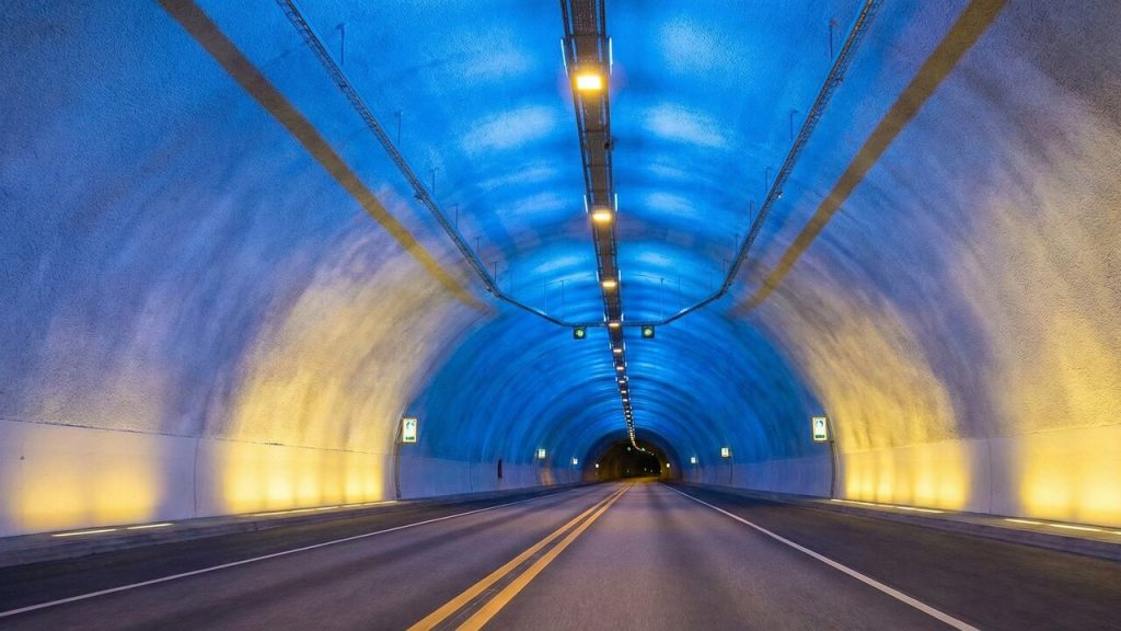 Com 24,5 km, o túnel na Noruega que usa luzes coloridas para simular o nascer do sol e manter motoristas acordados