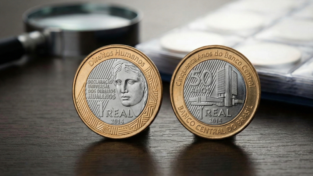 Moedas raras de um real despertam interesse e podem render um bom dinheiro extra