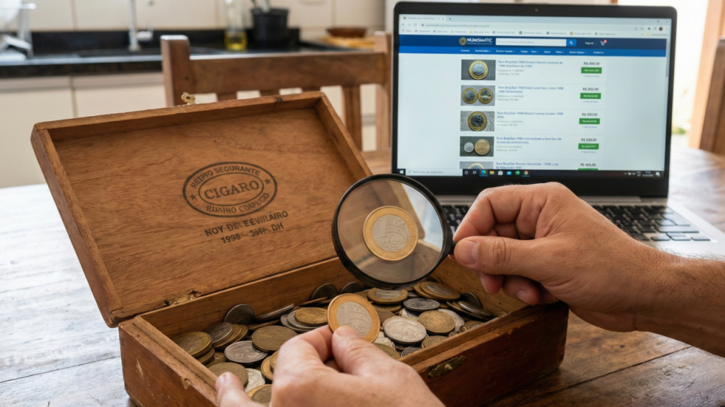 Poucos brasileiros sabem que certas moedas guardadas em casa podem render bom dinheiro