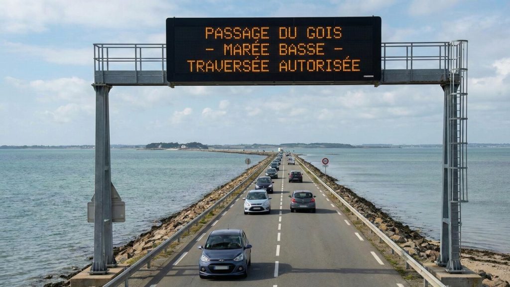 Estrada na França vira armadilha mortal; com 4,2 km de extensão, a via desaparece sob 4 metros de água na maré alta todos os dias