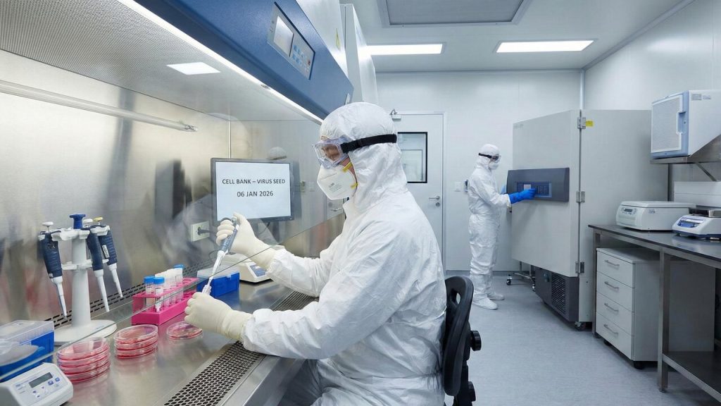 Com milhões de culturas em biorreatores e um rigoroso processo de purificação, a ciência produz as vacinas que salvam vidas