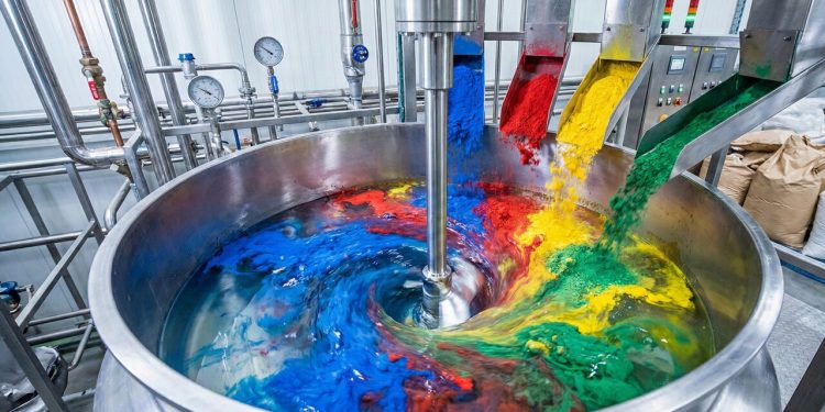 Com toneladas de pigmentos e resinas misturados em alta velocidade, a indústria química cria as cores que pintam o nosso mundo