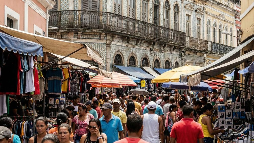 Rua de Manaus ganha fama pelo seu comércio popular; entre lojas e camelôs, ela guarda a história do rico ciclo da borracha