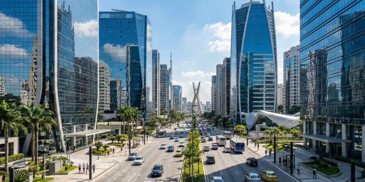  Avenida em SP vira o novo coração financeiro da cidade; com seus arranha-céus espelhados, ela é um ícone da arquitetura corporativa