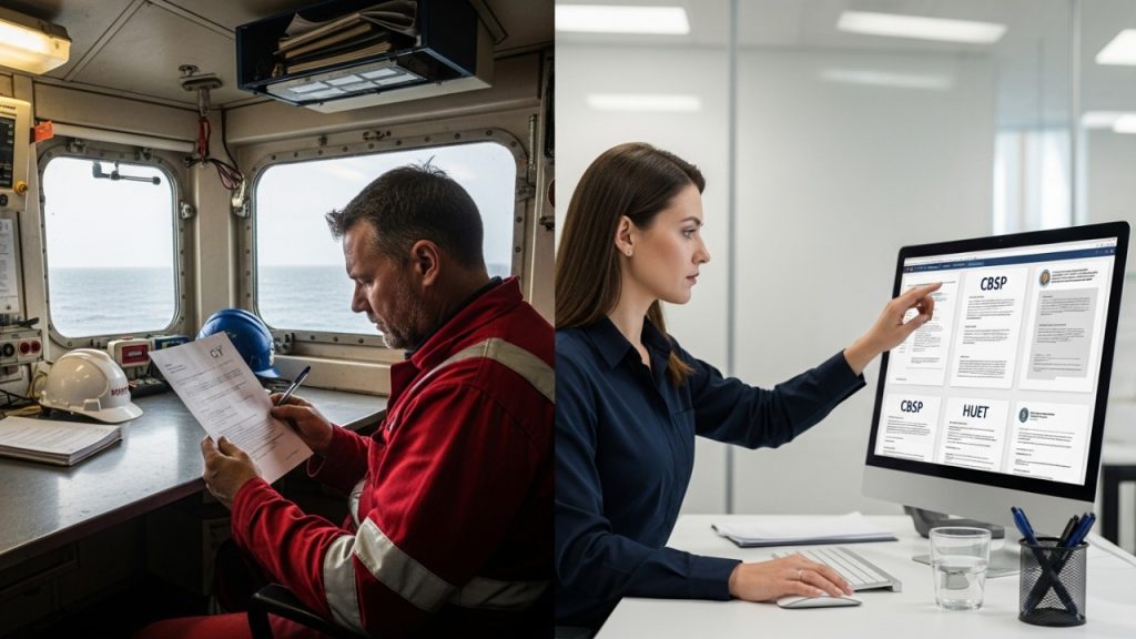 O padrão de currículo exigido por plataformas e navios em 2026