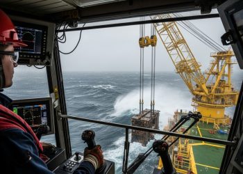 A profissão marítima que paga R$ 14 mil para quem controla máquinas gigantes sob o vento forte do alto mar