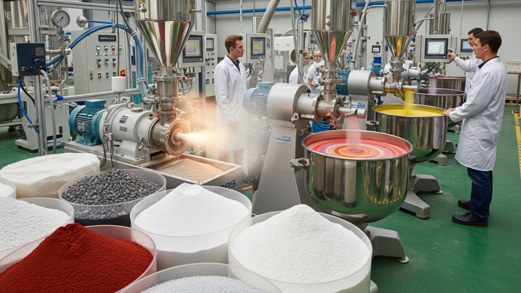 Com moagem ultrafina e mistura em alta rotação, pigmentos minerais se tornam as tintas que colorem cidades