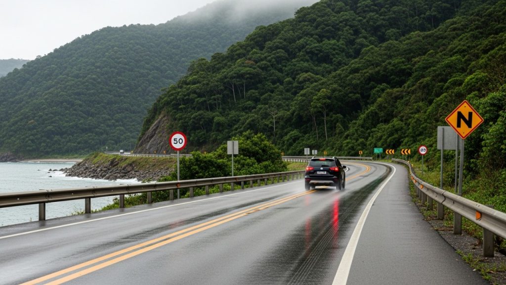 Rodovia costeira ganha fama pelas praias ao longo do trajeto