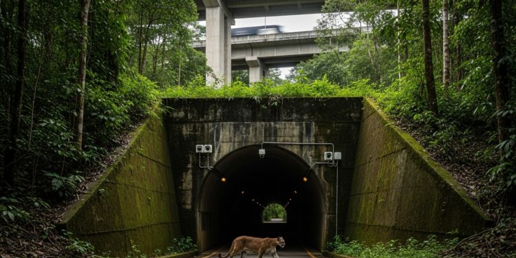 Rodovia corta áreas de preservação com passagens ecológicas