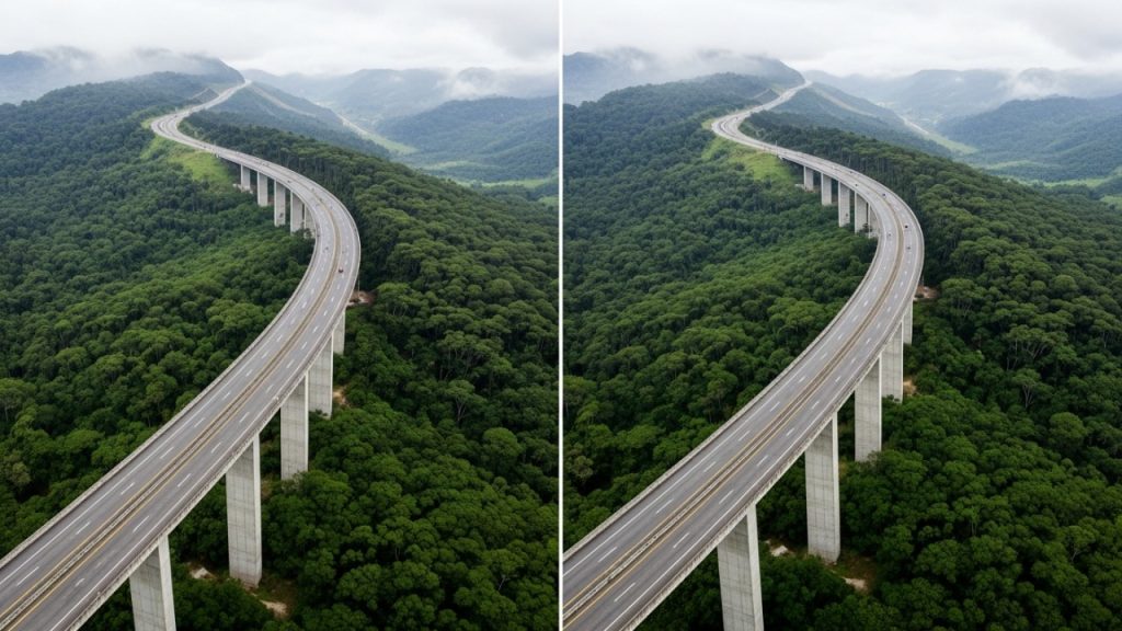 Com túneis de até 5 km e viadutos suspensos, a rodovia que vence a Serra do Mar é um marco da engenharia nacional