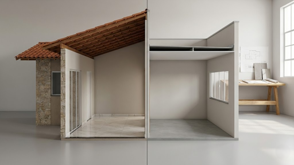 Estimativa de custo para construir casa térrea de 50 m² com área gourmet integrada 