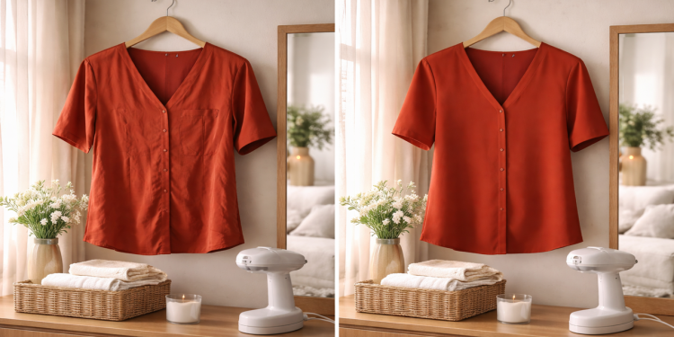 Aparelhos simples que desamassam roupas rápido