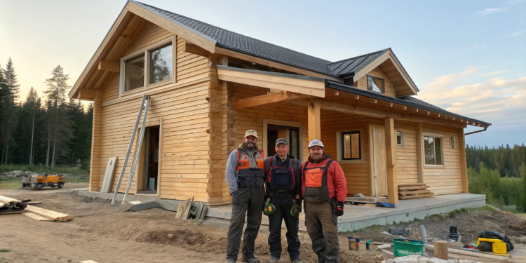 Eles construíram uma casa de madeira em 30 dias e mostraram o passo a passo completo