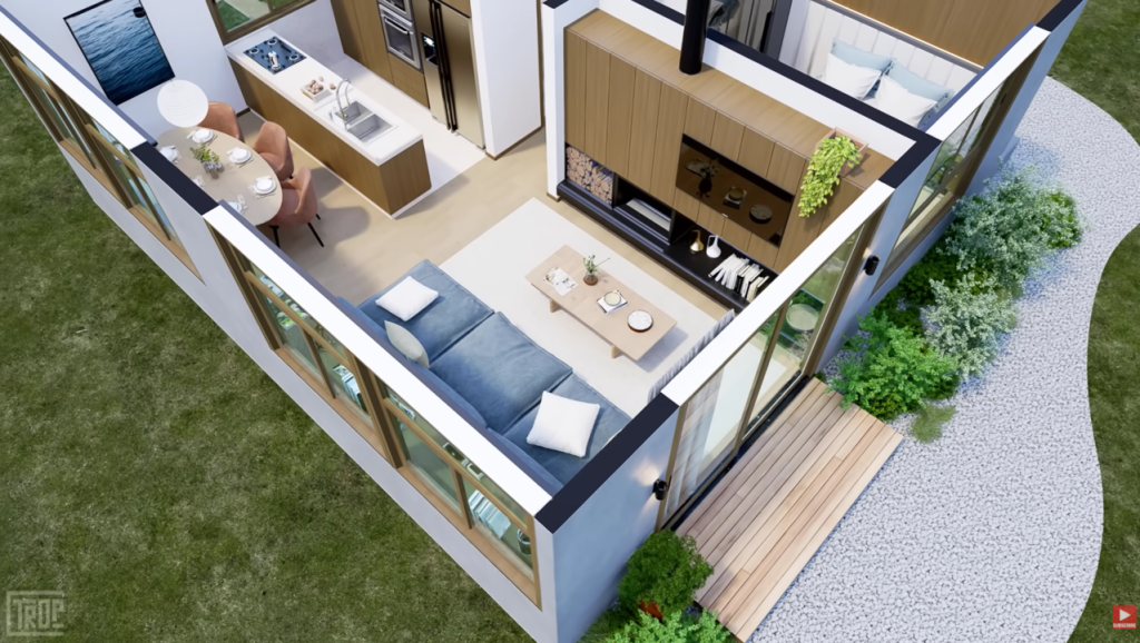 Casas compactas de 52 metros quadrados com 2 quartos, varanda e integração social criam sensação de amplitude e praticidade
