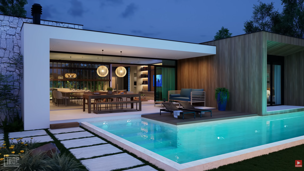 Como planejar uma casa moderna e acolhedora com incrível área exterior para viver com mais bem-estar