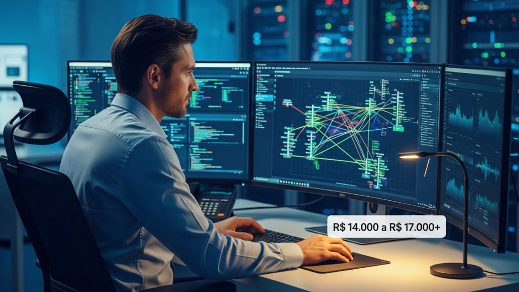 Monitoramento em tempo real e IA aplicada colocam o engenheiro de dados energéticos entre os cargos que chegam a R$ 17 mil