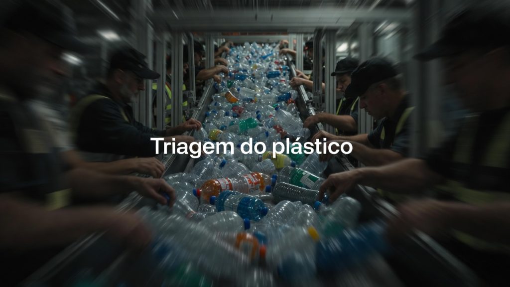 Com plástico triturado, derretido e reprocessado em extrusoras industriais, a engenharia ambiental transforma resíduos urbanos em matéria-prima para novos produtos