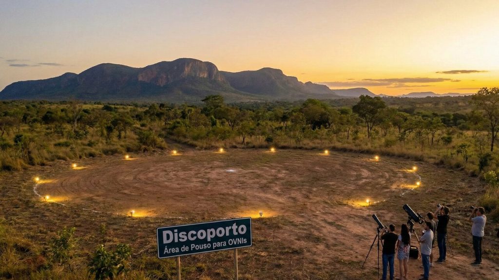 Cidade do interior de MT, situada a 318 metros de altitude, abriga o único aeroporto para discos voadores do mundo e atrai curiosos e aventureiros