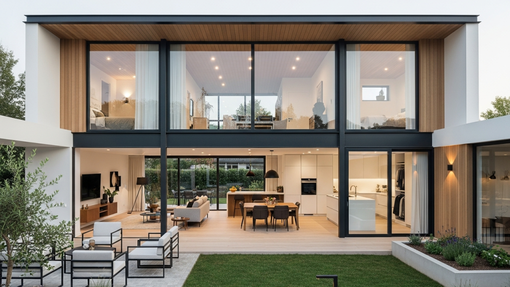 Casa térrea de 140 metros quadrados com pé-direito duplo, 3 dormitórios e quintal funcional em Alphaville