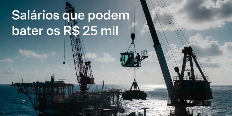 O operador de guindaste offshore que movimenta cargas gigantes sobre o oceano e ganha até R$ 25 mil por mês sem margem para erro