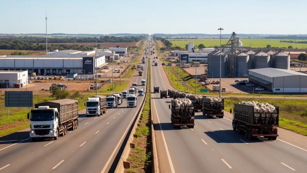 Com mais de 300 km cortando áreas de cerrado, rodovia federal se tornou eixo logístico do Centro-Oeste