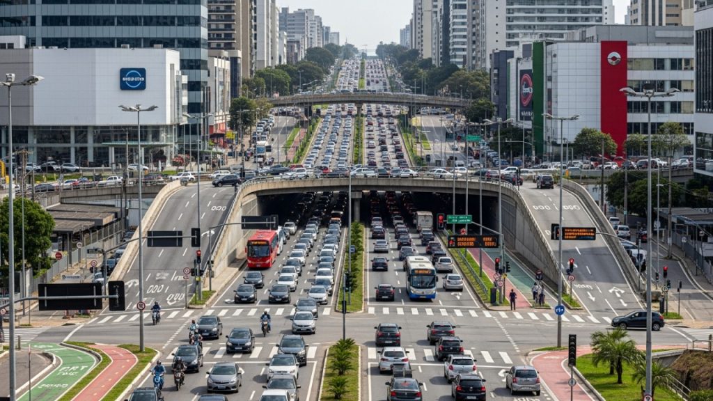 Com tráfego diário de mais de 80 mil veículos, avenida urbana se tornou uma das mais movimentadas do país
